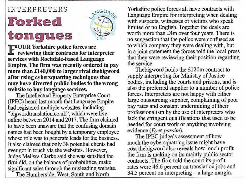 Private Eye - Forked Tongues